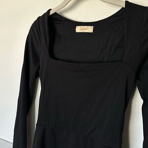 long sleeve skater dress